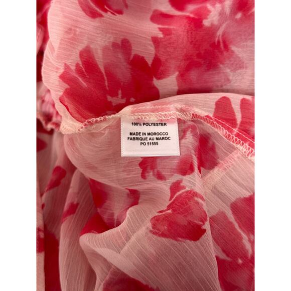 New MISA Los Angeles Dress Medium Womens Floral Ruffle Off The Shoulder Mini - Picture 8 of 8